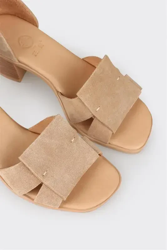 Women's Leather High Heel Sandals - 4