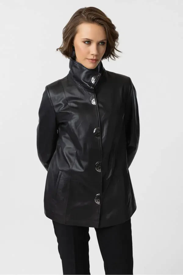 Women's leather jacket - 4
