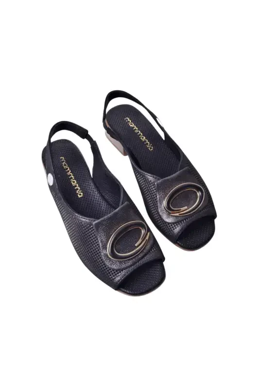 Women's Leather Sandal D25YS-2720-Steel - 3