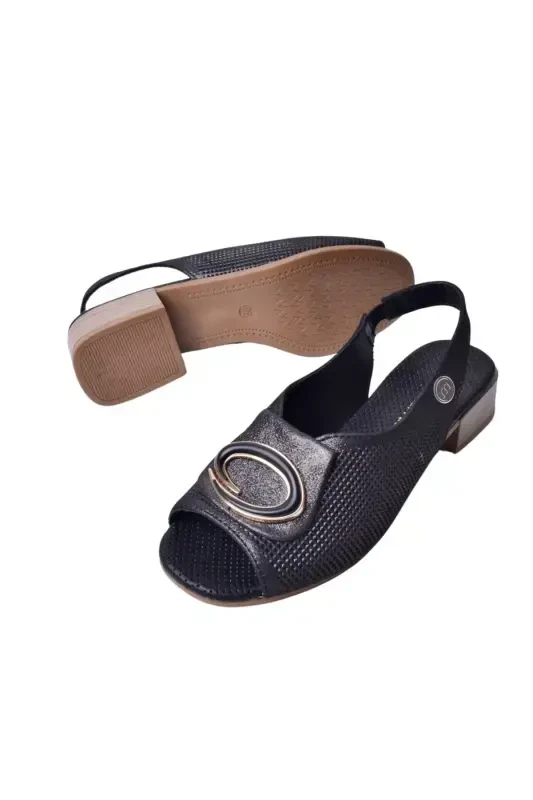 Women's Leather Sandal D25YS-2720-Steel - 4