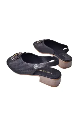 Women's Leather Sandal D25YS-2720-Steel - 5