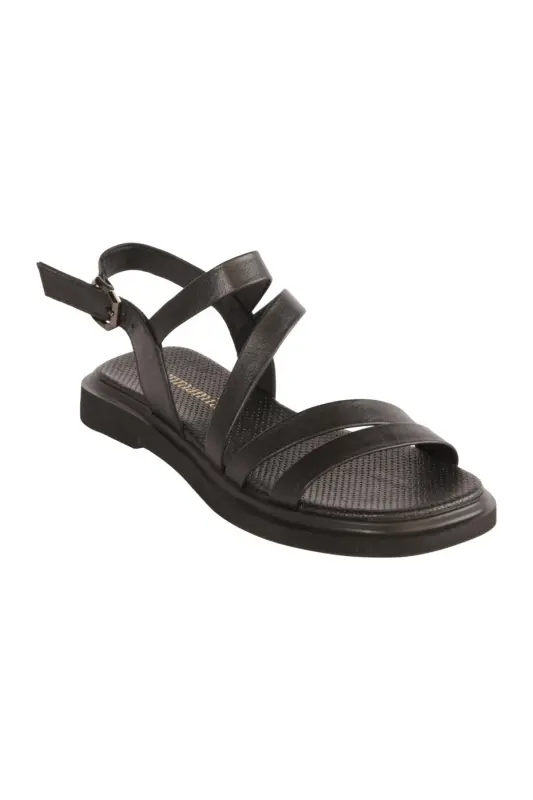 Women's Leather Sandal D25YS-5005-B-black - 1