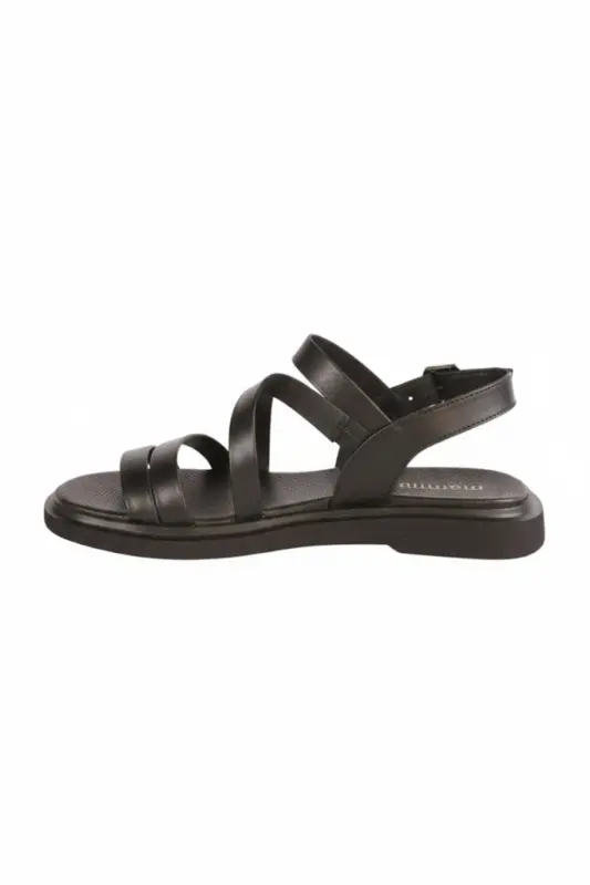Women's Leather Sandal D25YS-5005-B-black - 5