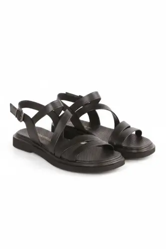 Women's Leather Sandal D25YS-5005-B-black - 7