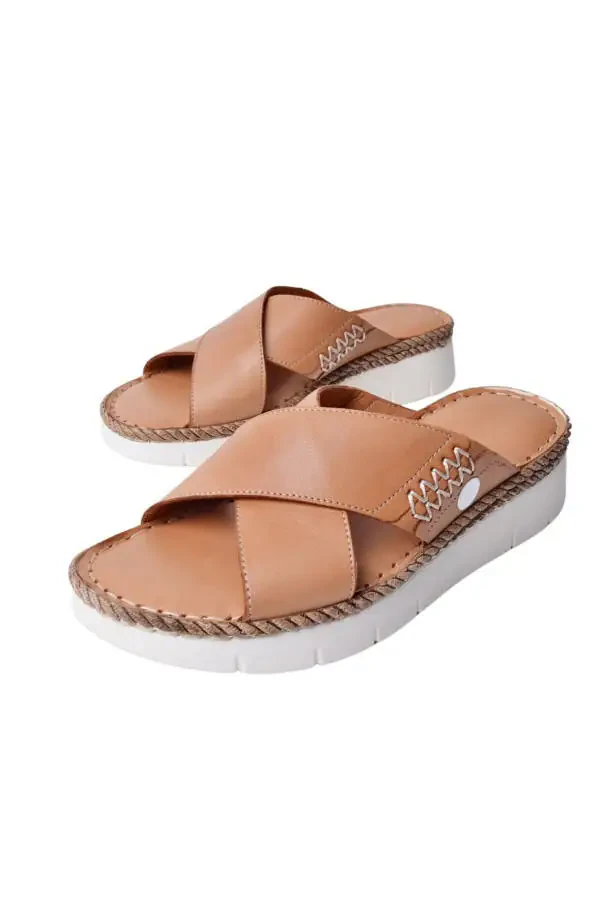 Women's Leather Slippers D25YT-1390 - 2