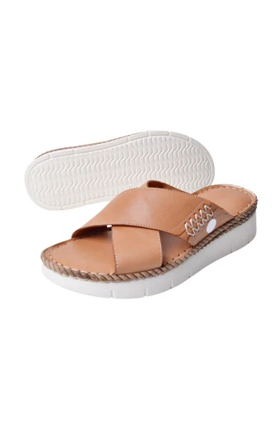 Women's Leather Slippers D25YT-1390 - 3