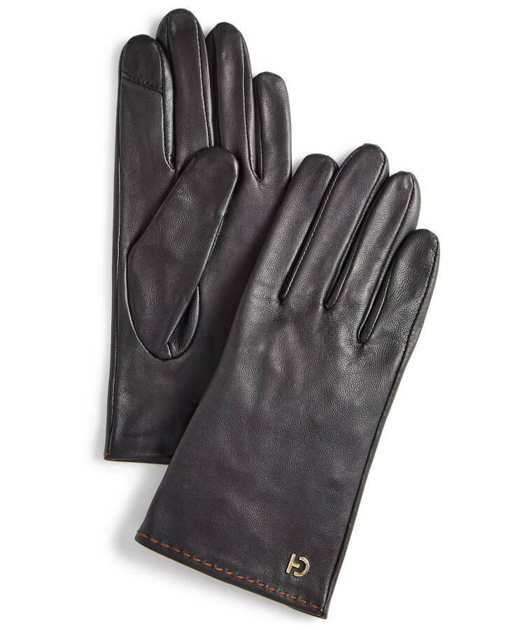 Women's Leather Stud Gloves Black - 1