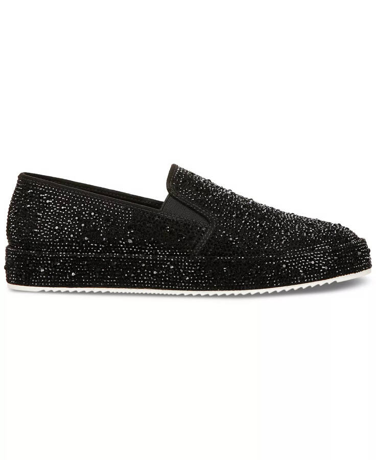 Women's Lenna Slip-On Embellished Sneakers, Created for Modazone Black Bling - 2