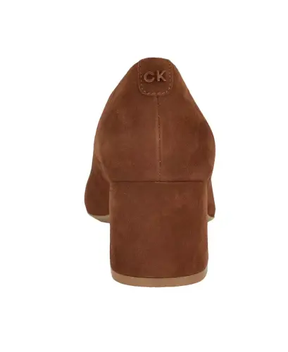 Women's Lenott Pointy Toe Block Heel Pumps - Dark Natural Suede - 3