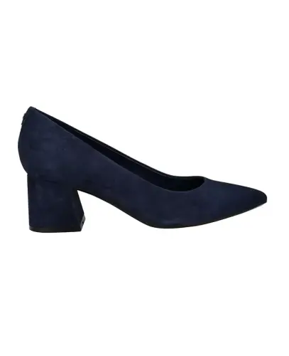 Women's Lenott Pointy Toe Block Heel Pumps - Navy Suede - CALVIN KLEIN (1)