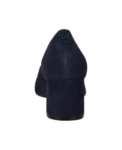 Women's Lenott Pointy Toe Block Heel Pumps - Navy Suede - 3