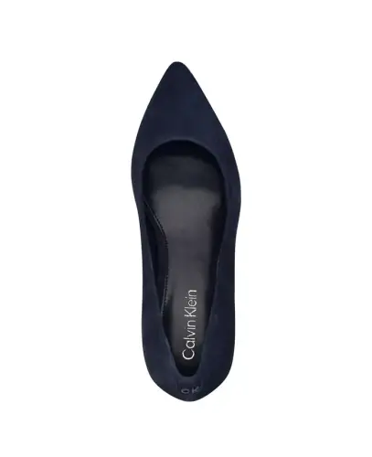 Women's Lenott Pointy Toe Block Heel Pumps - Navy Suede - 4