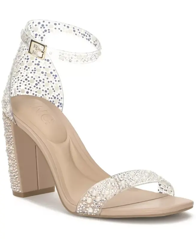 Women's Lexini Two-Piece Sandals, Created for Modazone - Pearl Bling Vinyl - 1