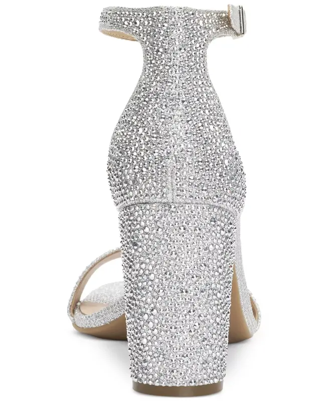 Women's Lexini Two-Piece Sandals, Created for Modazone-Silver Crystal Rhinestone - 4