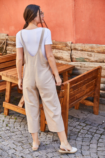 Women's Light Beige Overalls ARM-20K001117 - 3