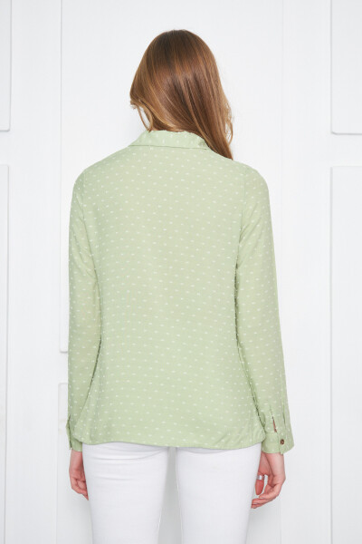 Women's Light Green Printed Long Sleeve Shirt ARM-24K001023 - 8