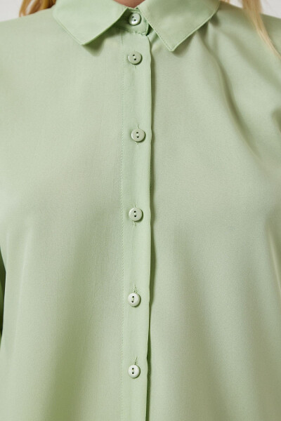Women's Light Green Soft Touch Basic Shirt DD012 - 4