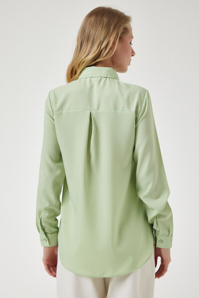 Women's Light Green Soft Touch Basic Shirt DD012 - 5