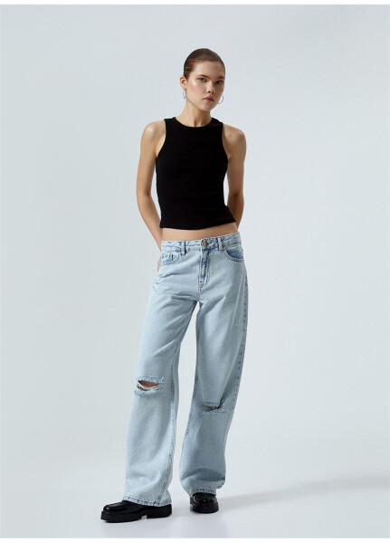 Women's Light Indigo Denim Pants - 7