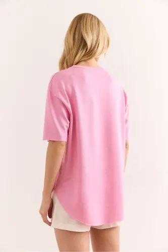 Women's Light Pink Modal Touch Soft Textured Bottom - OLALOOK (1)