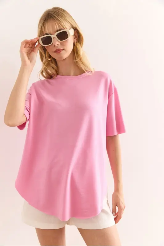 Women's Light Pink Modal Touch Soft Textured Bottom - 6