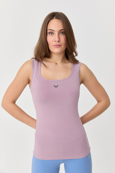 Women's Lilac Back Tulle Detailed Daily and Sports Tank Top 8605 - 29