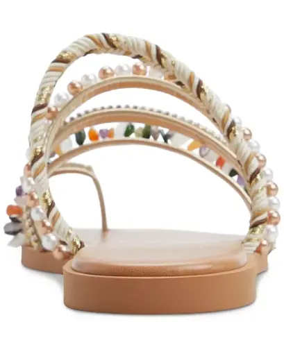 Women's Lindya Embellished Strappy Toe-Loop Flat Sandals - 3