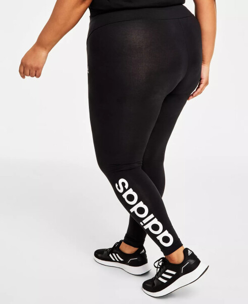 Women's Linear-Logo Full Length Leggings, XS-4X Black - 3