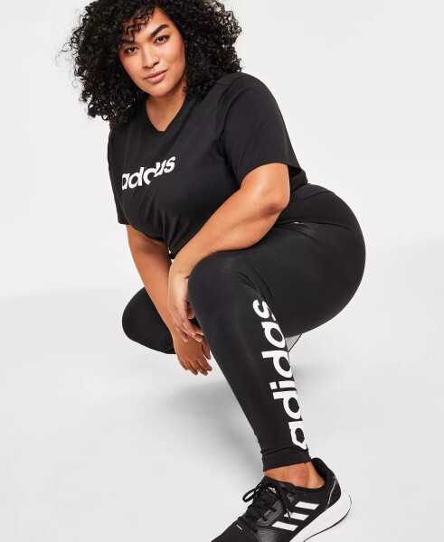 Women's Linear-Logo Full Length Leggings, XS-4X Black - 5