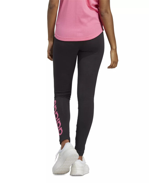 Women's Linear-Logo Full Length Leggings, XS-4X Black, Pulse Magenta - 2