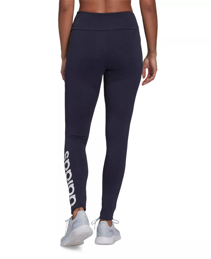 Women's Linear-Logo Full Length Leggings, XS-4X Legend Ink/white - 2