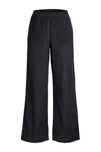 Women's Linen Pants - Poppy-Black - 5