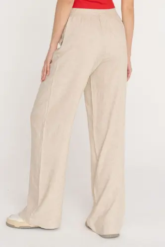 Women's Linen Pants - Poppy-Feather Gray - 3