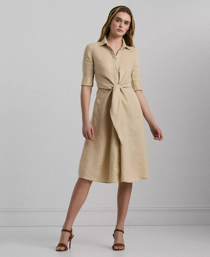 Women's Linen Shirt Dress Explorer Sand - 1