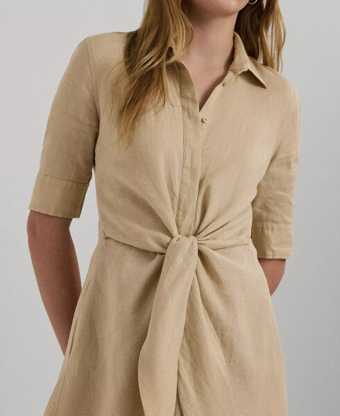 Women's Linen Shirt Dress Explorer Sand - 3