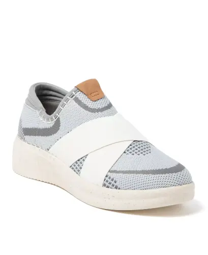 Women's Livie X Strap Knit Trainer Sneaker-Light grey - 1
