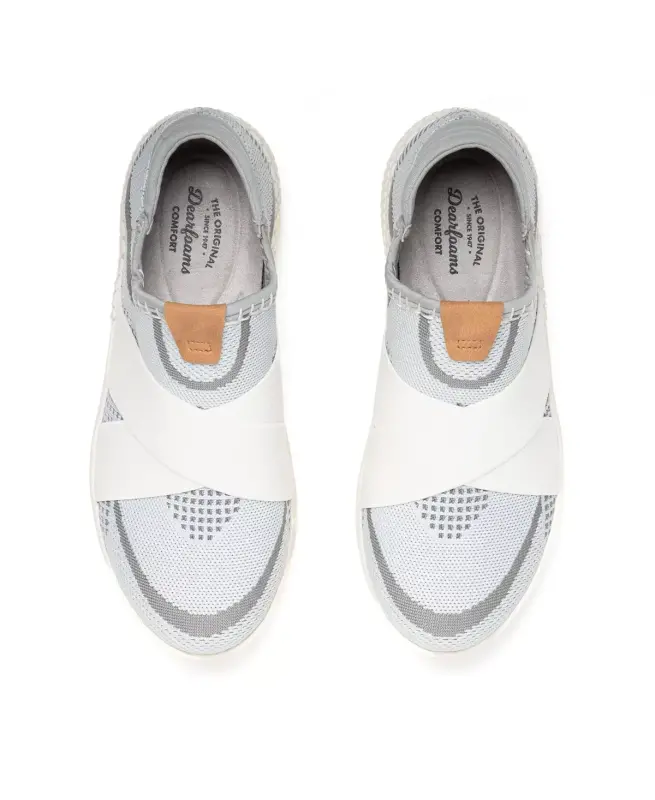 Women's Livie X Strap Knit Trainer Sneaker-Light grey - 3