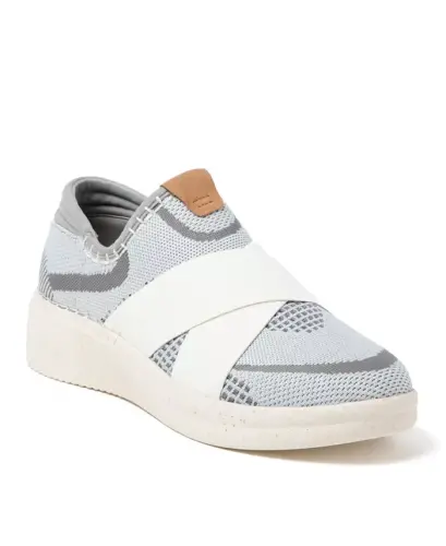 Women's Livie X Strap Knit Trainer Sneaker-Light grey 