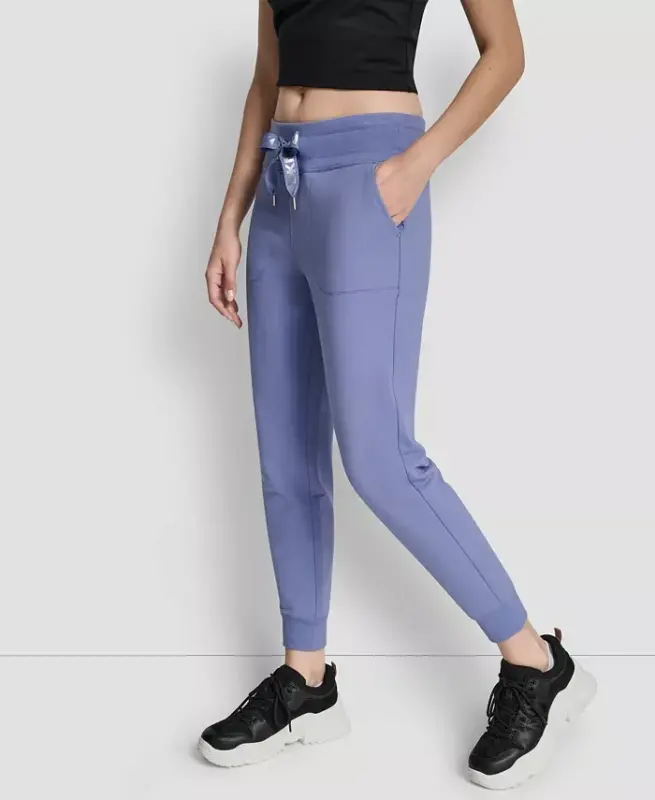 Women's Logo-Drawstring High-Rise Joggers - Bluestone - 3