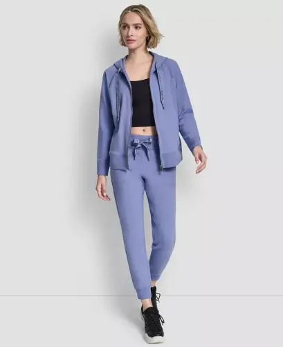 Women's Logo-Drawstring High-Rise Joggers - Bluestone - DKNY SPORT (1)