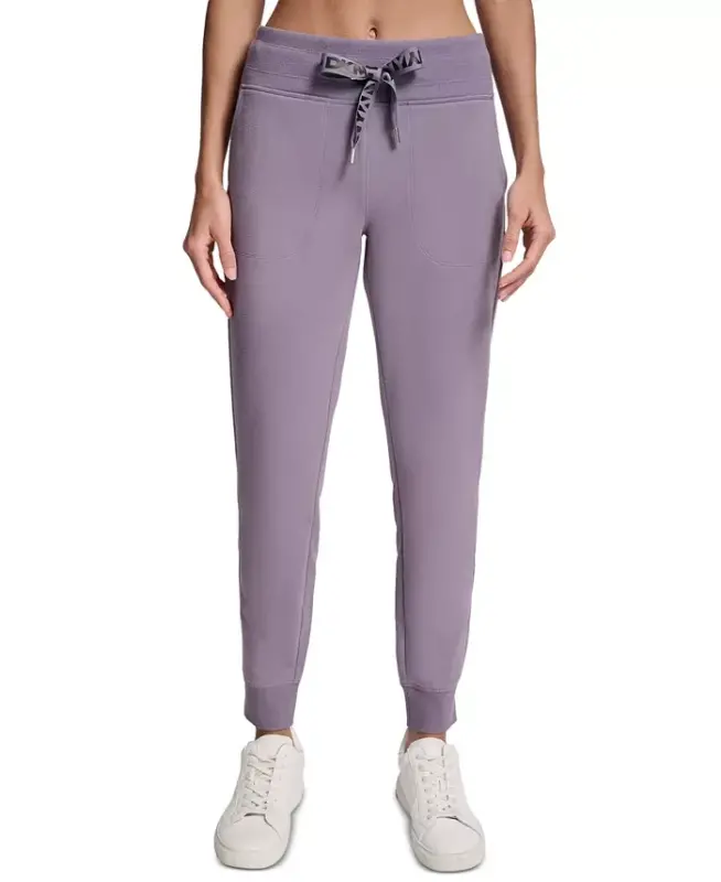 Women's Logo-Drawstring High-Rise Joggers - Blush Pink/silver - 1