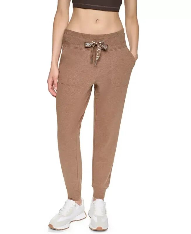 Women's Logo-Drawstring High-Rise Joggers - Caramel Hthr/silver - 1
