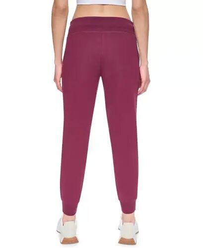 Women's Logo-Drawstring High-Rise Joggers - Claret/silver - 3