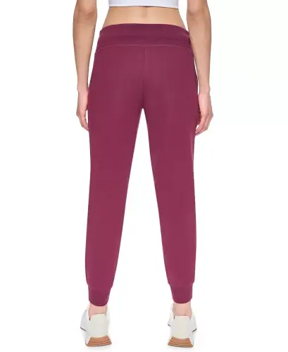 Women's Logo-Drawstring High-Rise Joggers - Claret/silver - 3