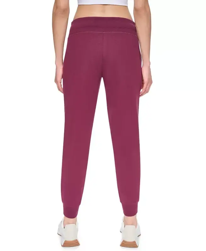 Women's Logo-Drawstring High-Rise Joggers - Claret/silver - 3