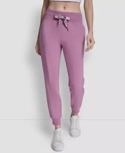 Women's Logo-Drawstring High-Rise Joggers - Dusty Orchid 