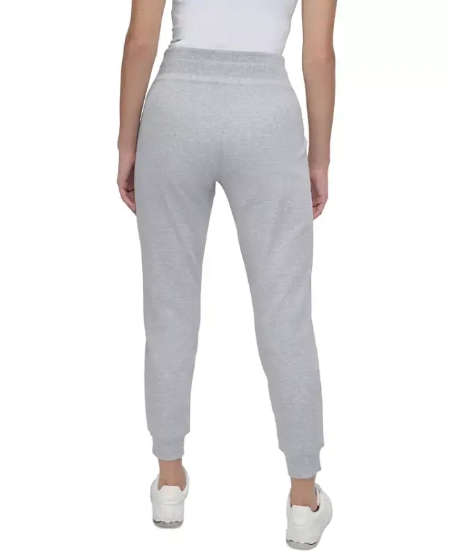 Women's Logo-Drawstring High-Rise Joggers - Pearl Grey Heather - 4
