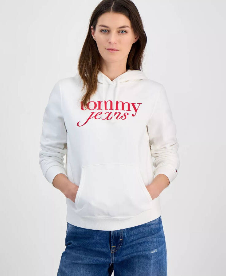 Women's Logo Pullover Hoodie Ecru - 2