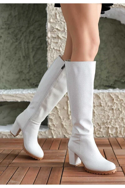 Women's long boots with zipper - Modazone