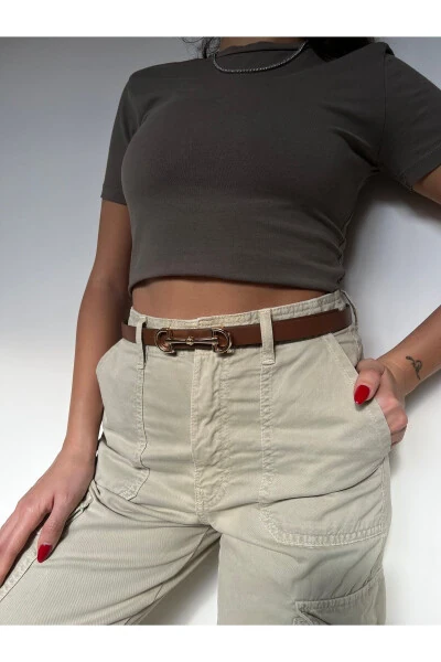 Women's Long Double Buckle 2-Piece Set Belt - 10